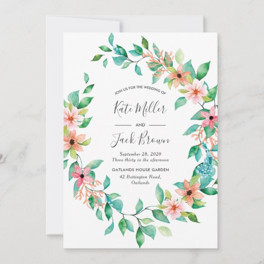 トロピカルアイランドルアウ（ハワイ式宴会）結婚式招待状 招待状 (正面)