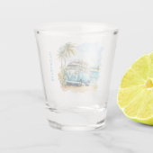 トロピカルアイランドレトロブルーバス ショットグラス (裏面)