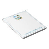 トロピカルアイランドレトロブルーバス ノートパッド (アングル)