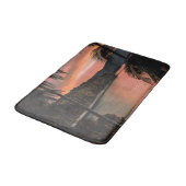 トロピカルアイランド夕べパームツリーサンセット バスマット (アングル)