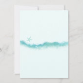 トロピカルアイランド ブライダルシャワー アクアとフクシア 招待状 (裏面)