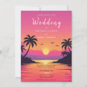 トロピカルアイルサンライズウォーター結婚カラー 招待状 (正面)