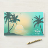 トロピカルアイルサンライズティール(緑がかった色)ID581 ポストイット (デスク)