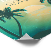 トロピカルアイルサンライズブライダルシャワーティール（緑がかった色）ID581 ポスター (角)