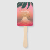 トロピカルアイルサンライズ結婚のセレモニーピンクID581 ハンドファン (正面)