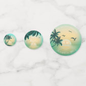 トロピカルアイルサンライズ結婚のティール（緑がかった色）ID581 コンフェッティ (正面)