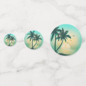 トロピカルアイルサンライズ結婚のティール（緑がかった色）ID581 コンフェッティ (裏面)