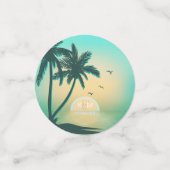 トロピカルアイルサンライズ結婚のティール（緑がかった色）ID581 コンフェッティ (スモール正面)