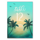 トロピカルアイルサンライズ結婚のティール（緑がかった色）ID581 テーブルナンバー (裏面)