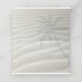 トロピカルアイルサンライズ結婚のテーブルティール（緑がかった色）ID581 プレイスカード (内部開封)