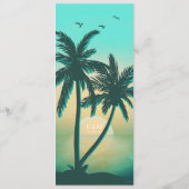 トロピカルアイルサンライズ結婚のメニューティール(緑がかった色)ID581 メニュー (裏面)