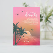 トロピカルアイルサンライズ結婚の詳細ピンクID581 エンクロージャーカード (スタンド正面)