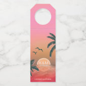 トロピカルアイルサンライズ結婚ズピンクID581 ボトルネックタグ (正面)