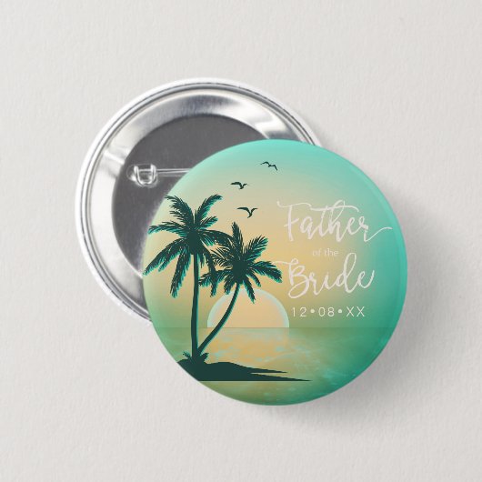 トロピカルアイルファーザーティール(緑がかった色)ID581 缶バッジ (正面&裏面)