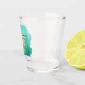 トロピカルアイルブライデスメイド/メイド・オブ・オーナー（花嫁付き添い人）ティール（緑がかった色）I ショットグラス (右)