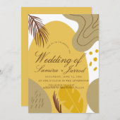 トロピカルアオーガニックルチズボタニカルイエロー 招待状 (正面/裏面)