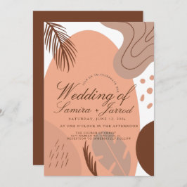 トロピカルアオーガニックルチ植物体結婚 招待状