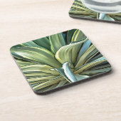トロピカルアガベ現実主義アート コースター (左側)