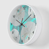 トロピカルアクアブルーサンドドル 壁時計 (傾斜)