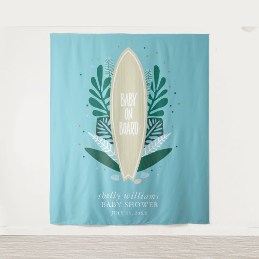 トロピカルアクアベイビーオンボードタペストリー タペストリー (正面)