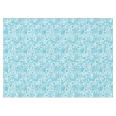 トロピカルアクアホワイトオーランズハイビスカスフローラ テーブルクロス (正面(横))