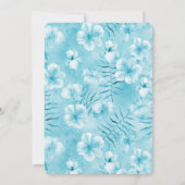 トロピカルアクアホワイトオーランズハイビスカスフローラ 招待状 (裏面)