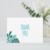 トロピカルアクア葉アビーブシャワーサンキューカード サンキューカード (スタンド正面)