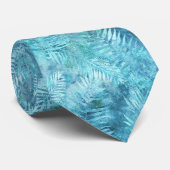 トロピカルアクア葉ブルー ネクタイ (ロール)