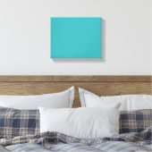 トロピカルアクア/ターコイズ無地のカラーSW 6767 キャンバスプリント (インサイチュ (寝室))