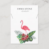トロピカルアクセントネックレスジュエリーディスプレイカード 名刺 (正面)