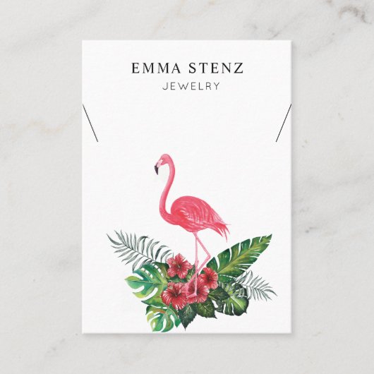 トロピカルアクセントネックレスジュエリーディスプレイカード 名刺 (正面)
