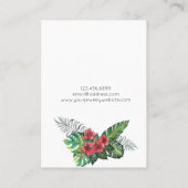 トロピカルアクセントネックレスジュエリーディスプレイカード 名刺 (裏面)