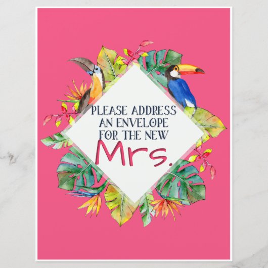 トロピカルアドレスとエンベロープ記号 (正面)