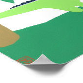 トロピカルアリゲーターアート子供へ、サファリスカイルック ポスター (角)