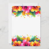 トロピカルアロハおもしろい卒業ルアウ(ハワイ式宴会)パーティー 招待状 (裏面)