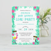 トロピカルアロハカップルズベビーシャワールアウ（ハワイ式宴会） 招待状 (スタンド正面)