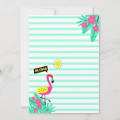 トロピカルアロハカップルズベビーシャワールアウ（ハワイ式宴会） 招待状 (裏面)