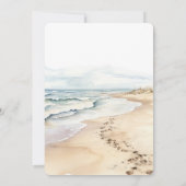 トロピカルアロハココナッツパームツリーブライダルシャワー 招待状 (裏面)