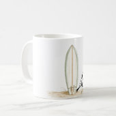 トロピカルアロハサーフボード コーヒーマグカップ (正面左)