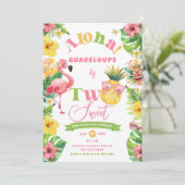 トロピカルアロハツースウィートルアウ(ハワイ式宴会)パーティー誕生日 招待状 (スタンド正面)