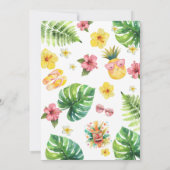 トロピカルアロハツースウィートルアウ(ハワイ式宴会)パーティー誕生日 招待状 (裏面)