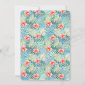 トロピカルアロハハイビスカスフローラベビーシャワー 招待状 (裏面)