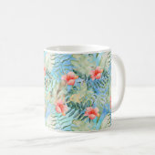 トロピカルアロハハイビスカスフローラ コーヒーマグカップ (正面右)