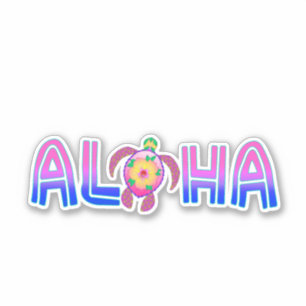 トロピカルアロハハワイアンウミガメ シール