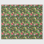 トロピカルアロハハワイアンハイビスカスバーズオブパラダイス ラッピングペーパー (フラット)
