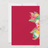 トロピカルアロハハワイアンルアウ（ハワイ式宴会）誕生会 招待状 (裏面)