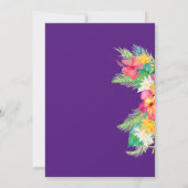 トロピカルアロハハワイアンルアウ（ハワイ式宴会）誕生会 招待状 (裏面)