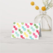 トロピカルアロハパイナップル結婚ズブライダルシャワー プレイスカード (裏面)