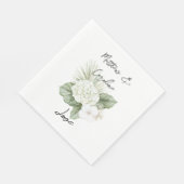 トロピカルアロハビーチアジサイ結婚フローラ スタンダードランチョンナプキン (角)