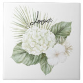 トロピカルアロハビーチアジサイ結婚フローラ タイル (正面)